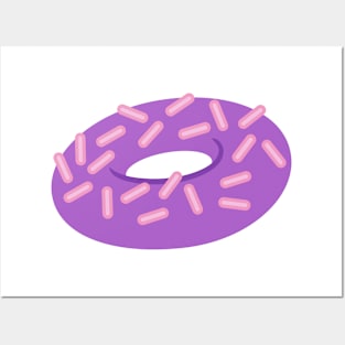 purple doughnut Posters and Art